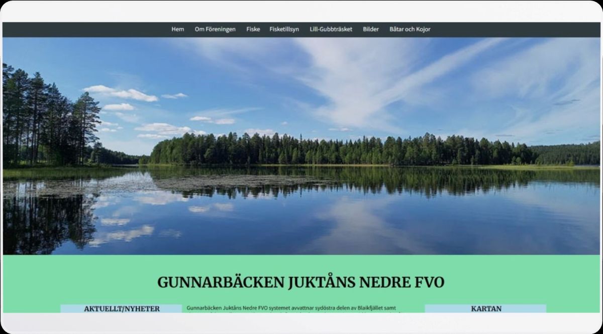 Gunnarbacken-Juktans Nedre FVO website design by Micke Anderson